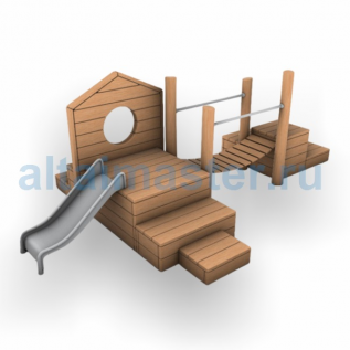 ДПП-3 Платформа "Кубики" с мостиком и горкой ДПП-3 Платформа "Кубики" с мостиком и горкой